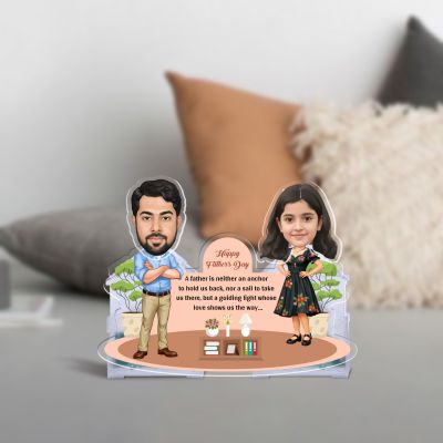 Personalized from Daughter   Bobblehead Caricature Moving Head Feature with Battery Powered